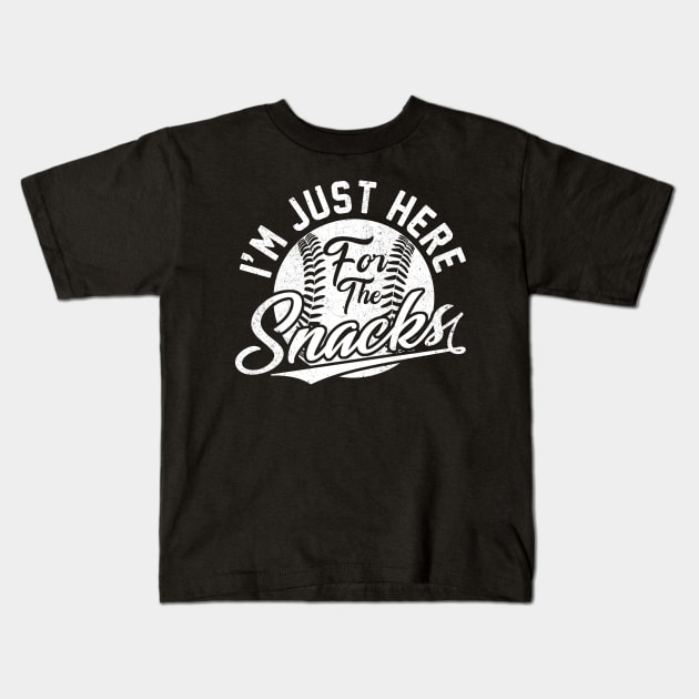 I'm Just Here For The Snacks Kids T-Shirt by sopiansentor8